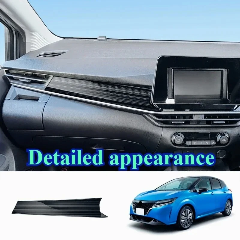 

Car Stainless Steel Center Control Under Trim Strip Interior Modification Accessories for Nissan E13 AURA Series