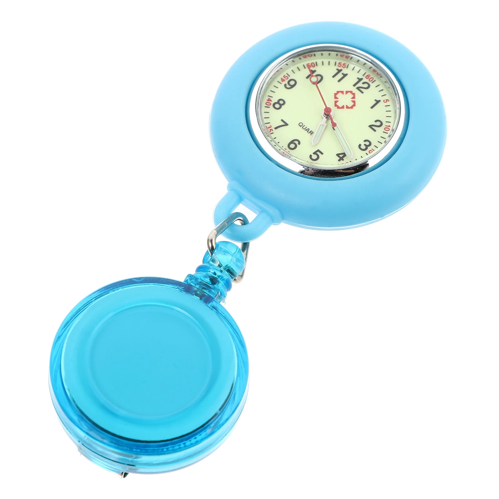 

Lovely Luminous Nurse Pocket Watch Cartoon Design Portable Quartz Clip On Watch For Hospital Gift Doctor Staff