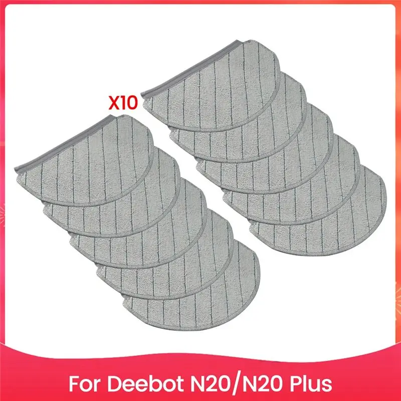 MLGB-Mop Cloth Pads For Ecovacs Deebot N20/N20 Plus Robot Vacuum Cleaner Replacement Parts Kit