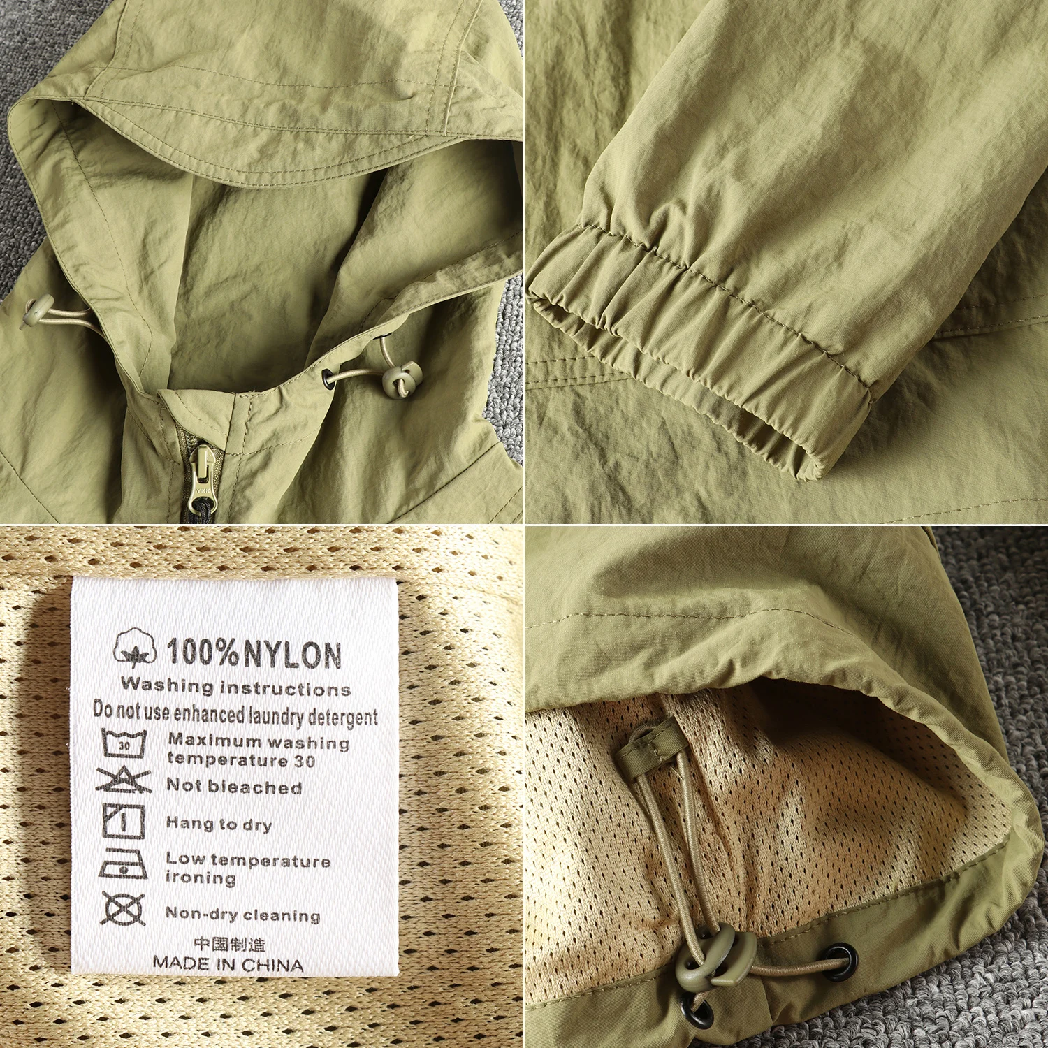 เสื้อโค้ทกันลมแบบมีฮู้ดสำหรับผ - Vintage Windbreaker Nylon บทวิจารณ์และราคา