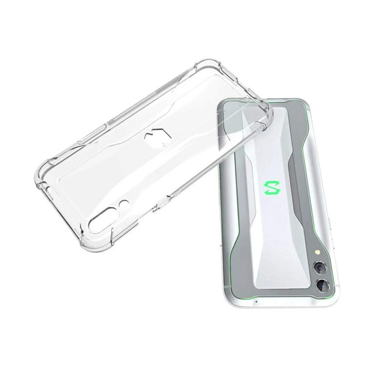 For Xiaomi Black Shark 2 mobile phone case transparent all-inclusive TPU four-corner anti-fall silicone protective cover soft