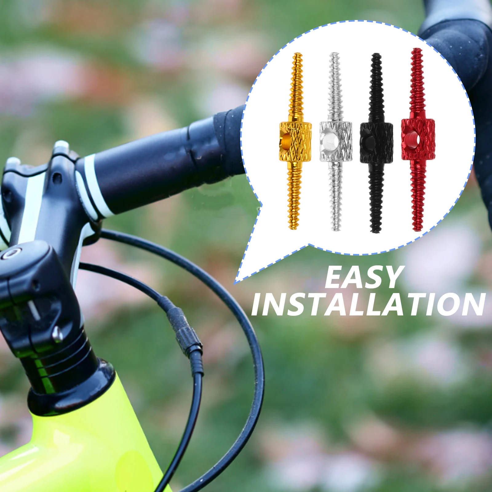 

4 Pcs Bicycle Accessories Bike Cable End Caps Crimps Brake Sleeve Connector Metal Aluminum Alloy Wire