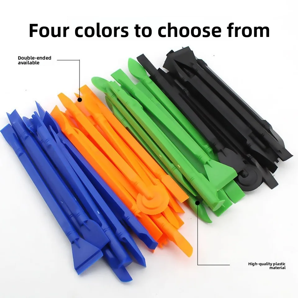 10 piezas kit de palanca de doble cabeza de plástico para desmontaje manual de teléfono móvil y tableta 2