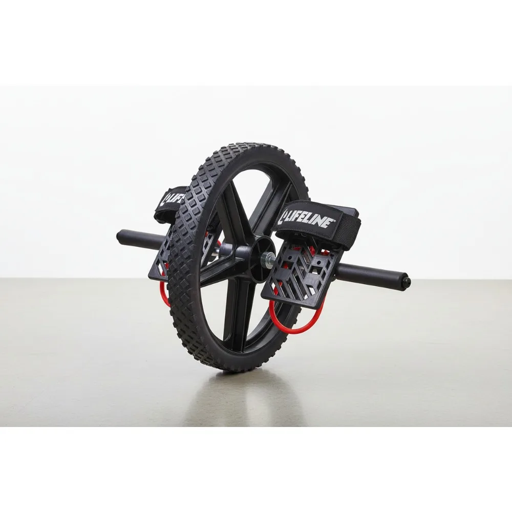 

Portable Ab Wheel Roller for Full Body Workout - Strengthen Core, Abs & Muscles with Adjustable Foot Straps