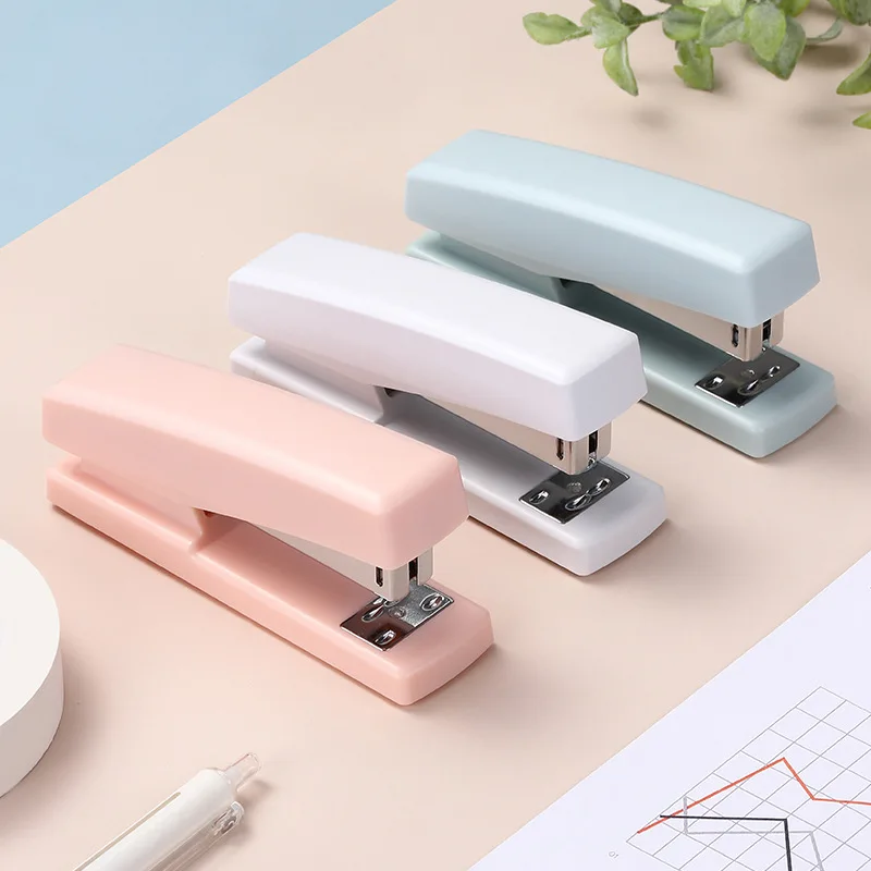 Random Color  Stapler Solid Office Stationery Without Stapler Student Use Plastic 24/6 Standard No. 12 Large Stapler Machine