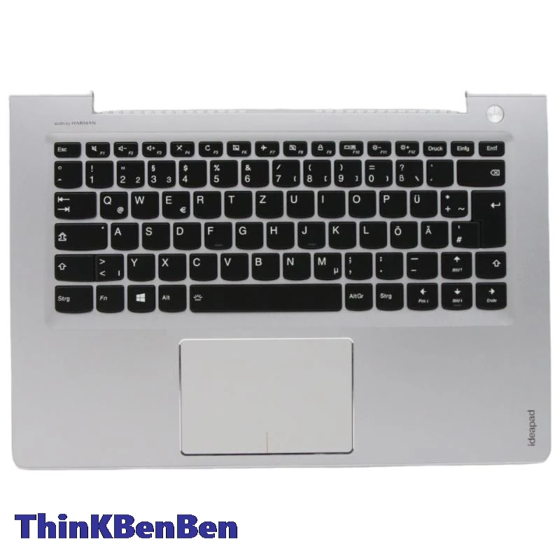 

DE German Silver Keyboard Upper Case Palmrest Shell Cover For Lenovo Ideapad 310S 510S 14 14ISK 14IKB 14AST 5CB0L45283