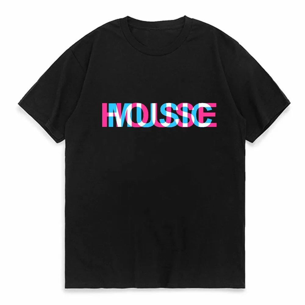 

House Music EDM Rave DJ Graphic T-Shirt Men Cotton Streetwear Short Sleeve Electronic Dance Music Birthday Gift Tee