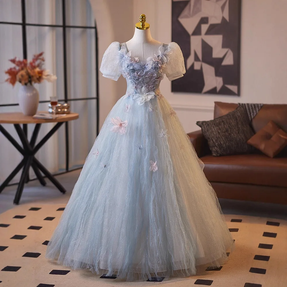 

Ele Blue Fairy T Evening Gown Women's Birthday Par Princ Sle Adult Ceremony Travel Photoaphy Luxury Wedding D...