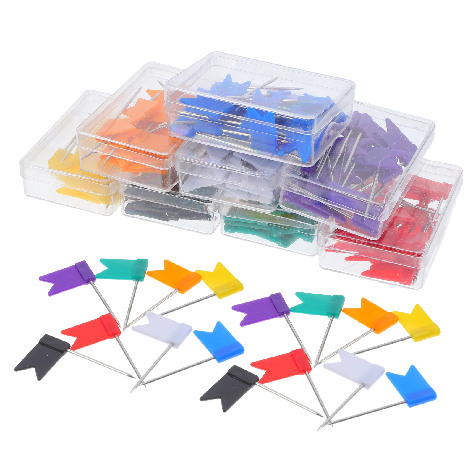 

160 Pcs Map Marking Push Pins Colorful Flags Cork Board Tacks Bulletin Wall Friendly Travel Supplies Soft Reusable