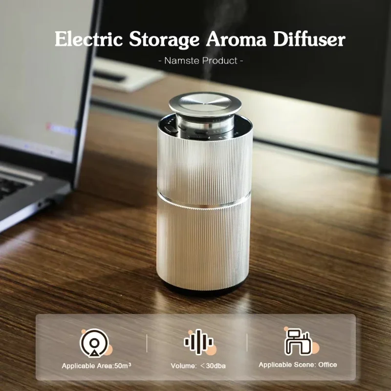 NAMSTE USB Charging Aromatherapy Diffuser Aluminium Alloys Material Essential Oil Aromatic Oil Diffuser Air Freshener Diffuser
