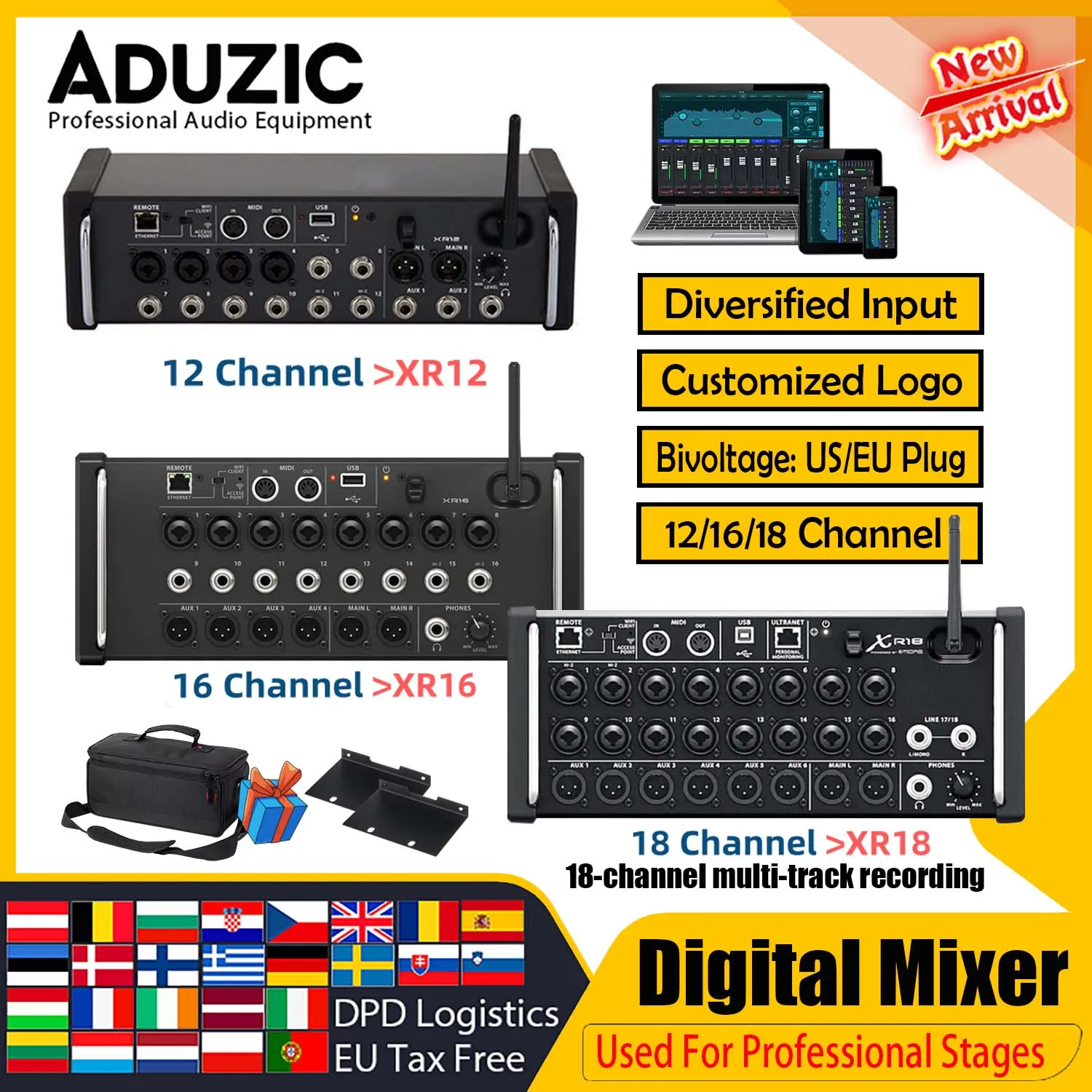 Air 1:1 XR18 Multi-track Sound Table XR16 Mixing Console Digital Mixer Audio WiFi Professional Consolas Portátiles Contrôleur