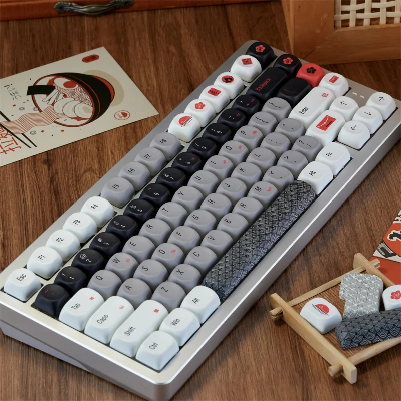 Retro Dragon Scale Custom PBT Keycaps,130 Keys MOA Profile Doubleshot GMK Key Caps Set For MX Switches Mechanical Keyboard