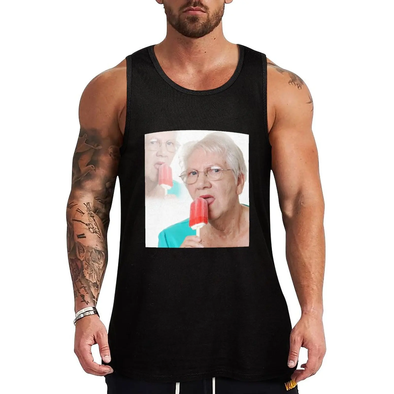 

Grandma Needs an Ice-Cream Tank Top Sleeveless men bodybuilding men clothes