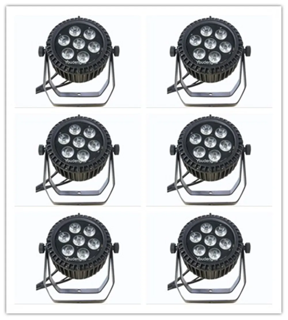 

6 шт. Ip65 Led Par 7x15w rgbwa 5 в 1 Led Par Can Led Waterproof Par Светильник