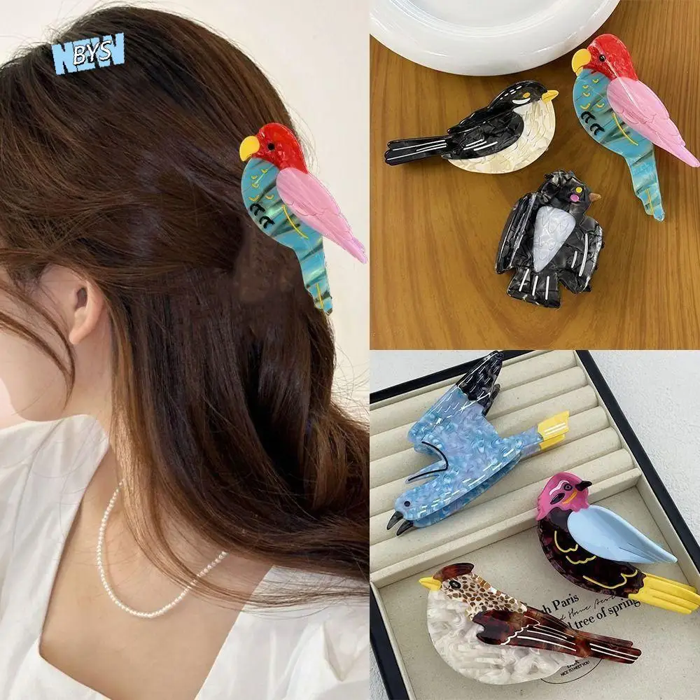 

Cute Cartoon Animal Shark Clip Woodpecker Creative Acetic Acid Hair Claw Korean Style Headwear Swallow Bird Hair Claw Travel