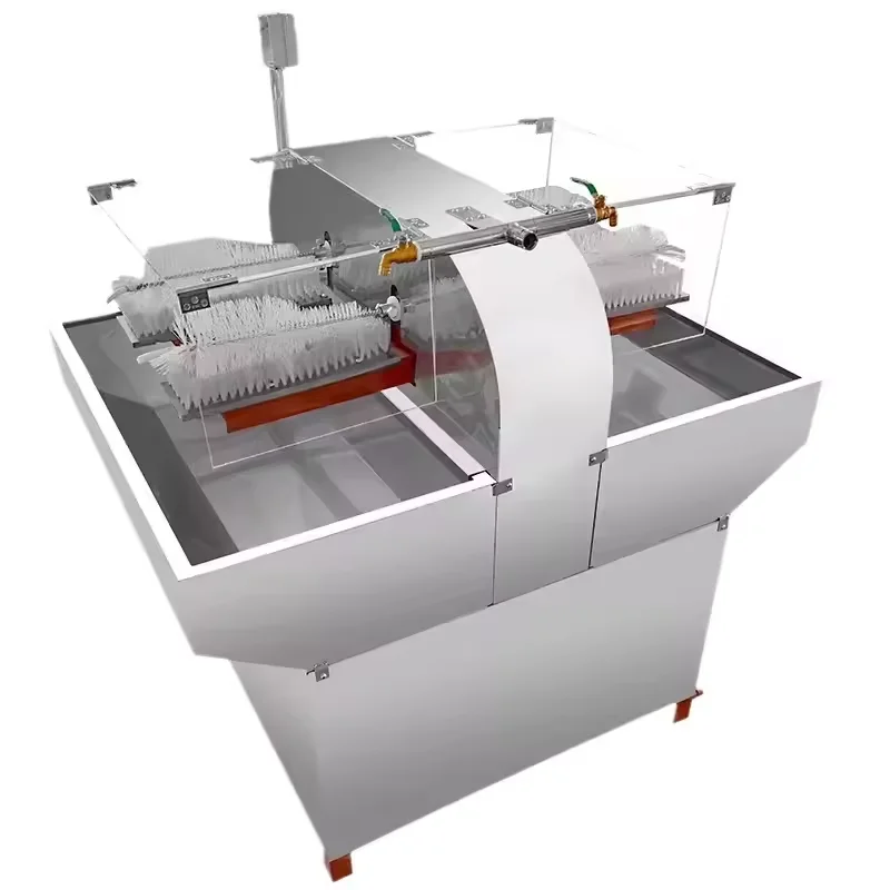 

Gold Seller Commercial 2-Head Semi-Automatic Brush Washer for Plastic/Glass Bottles High Capacity Water Cleaning Machine
