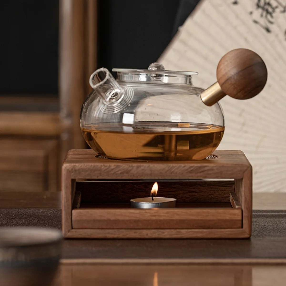 Image 4: Réchauffeur de thé portable, base chauffante, mini-réchaud, chauffe-bougie non électrique, réchauffeur de théière, chauffe-plat de table, outil de service du thé