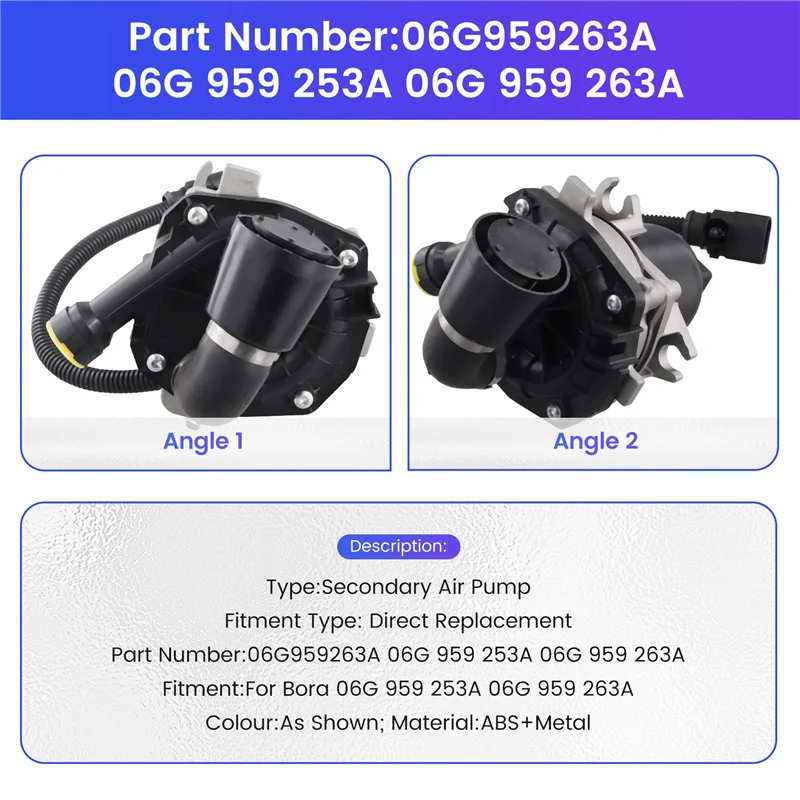 

06G959263A Car Secondary Air Pump For VW Bora 06G 959 253A 06G 959 263A-AD39