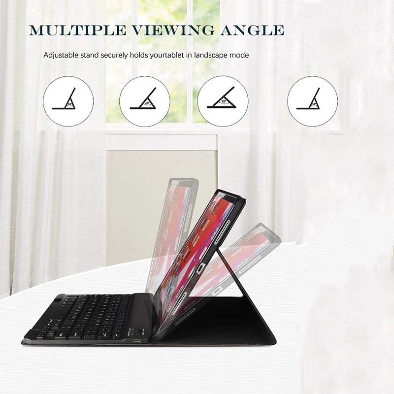Беспроводная Bluetooth-клавиатура, мышь, магнитный мягкий чехол, подходит для iPad 7, 8, 9, 10 Pro 11 Air 4, 5, 10,2-дюймовый защитный чехол для планшета
