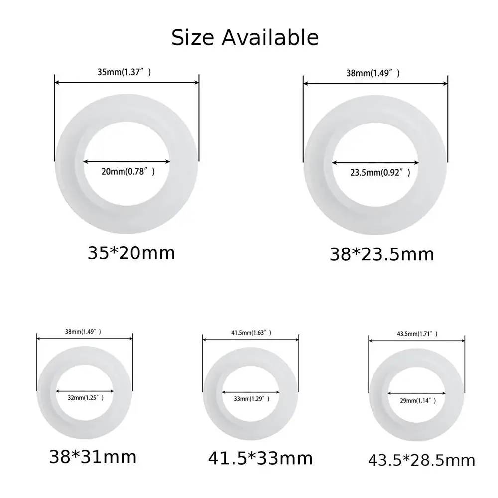 10 قطعة جديد مغسلة حوض الاستحمام حوض استنزاف طوقا التوصيل غطاء بالوعة المطبخ سيليكون ختم غسالة الأبيض 35*20 مللي متر 38*23 مللي متر استنزاف الدائري