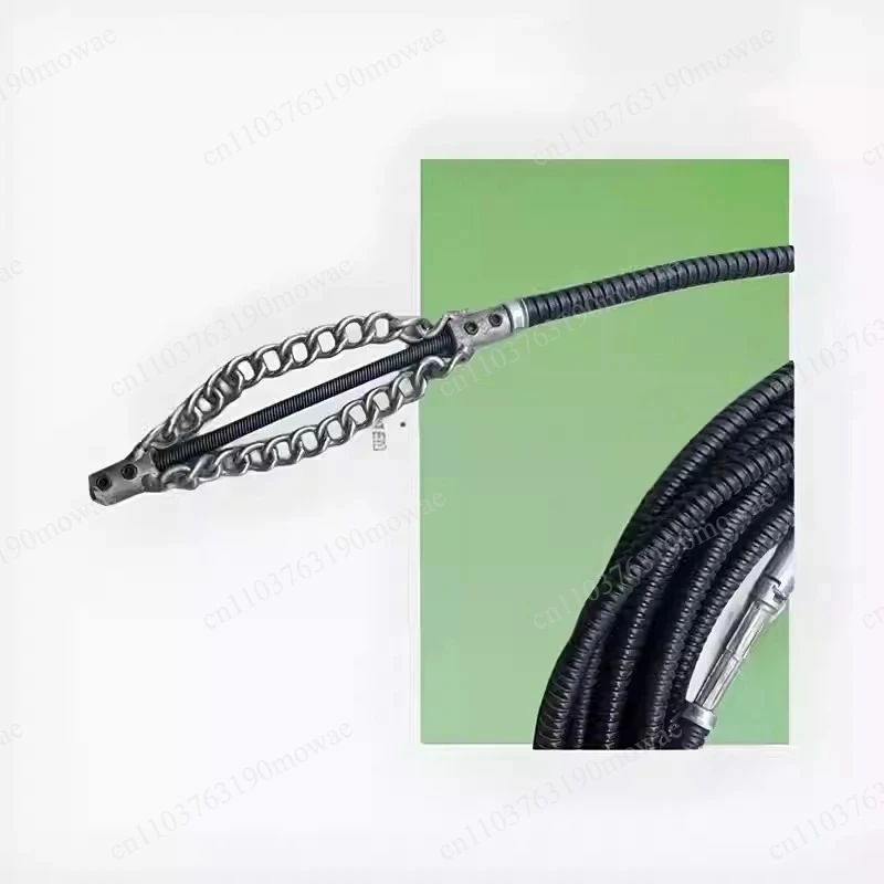 Kitchen oil clogging pipe dredger hand drill dredging spring bendable sewer