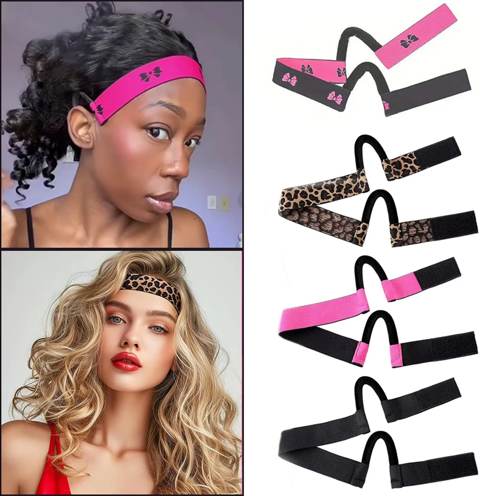 

2Pcs Elastic Hair Band with Ear Loops Wig Band For Lace Front Ear Free Elastic Band Headband
