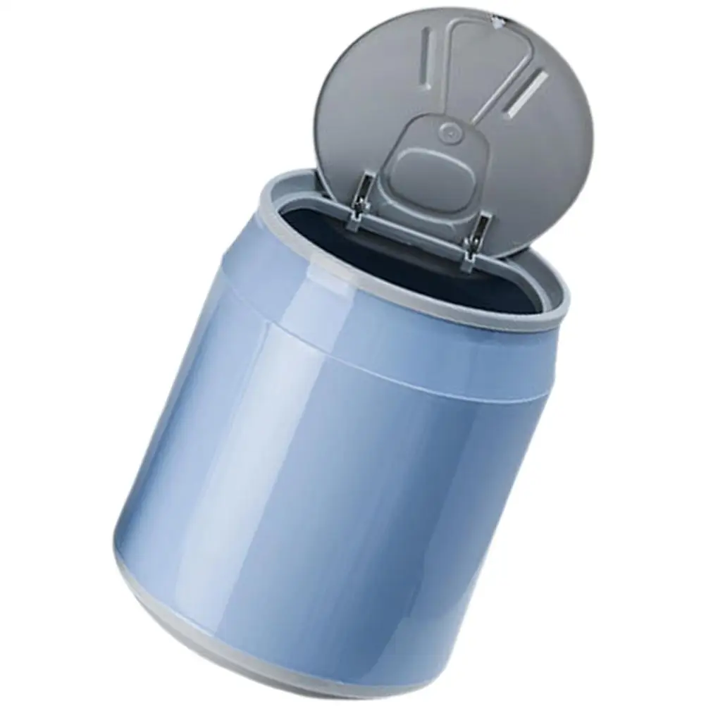 

Small Desktop Trash Can Lid Mini Garbage Bin Office Wastebasket Elegant Design Plastic Material Practical Use Small