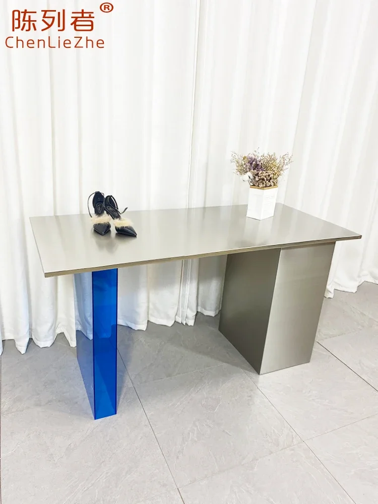 

Acrylic Display Table Stainless Steel Display Stand Window Shelf New Nakajima Desk Set