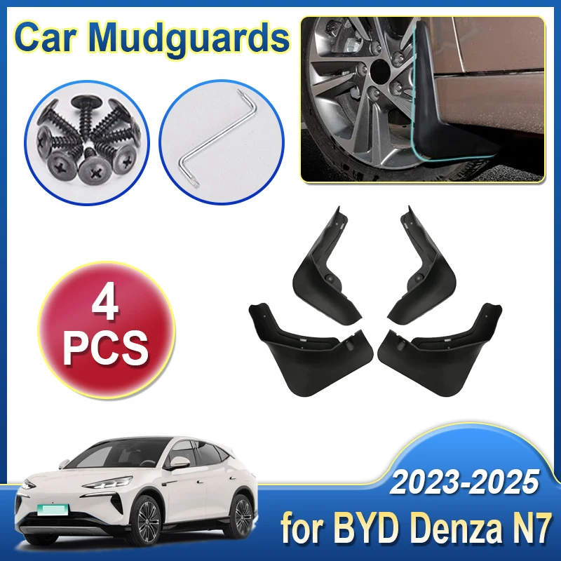 

4PCS Car MudFlaps Fender for BYD Denza N7 2023 2024 2025 Front Mud Flap Splash Guard Wheel Protect Mudguard Auto Accessories