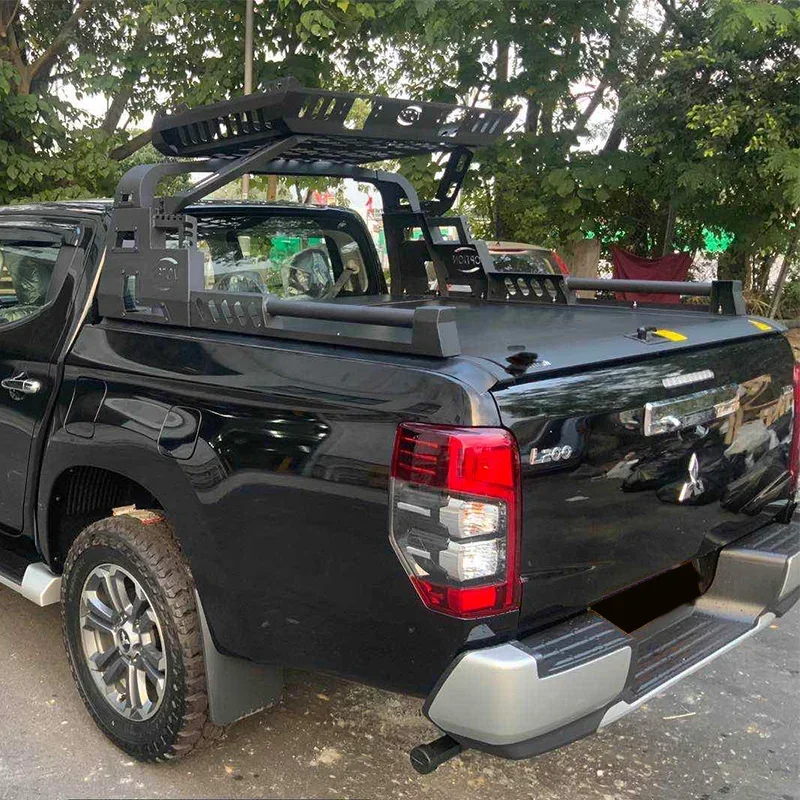 No-Drilling retractable pickup tonneau-cover truck bed roller lid tonneau cover for Triton/L200