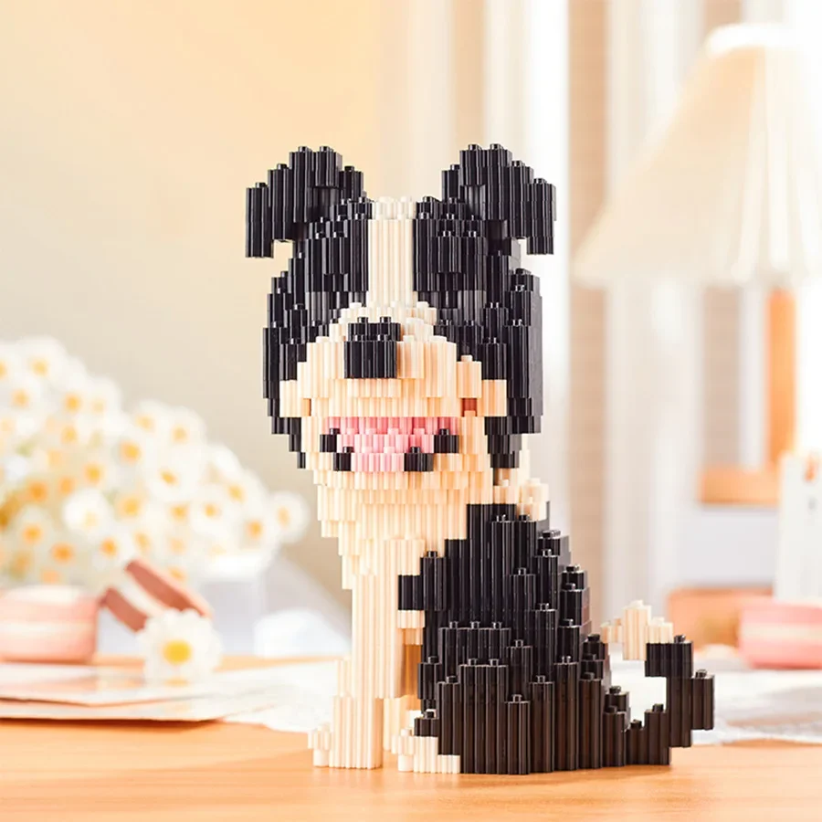 Schattige Puppy Bouwstenen Model Kit Hondenras Beeldje Set Creatieve DIY Puzzel Onderwijs Speelgoed Home Decor Cadeau voor Hondenliefhebbers