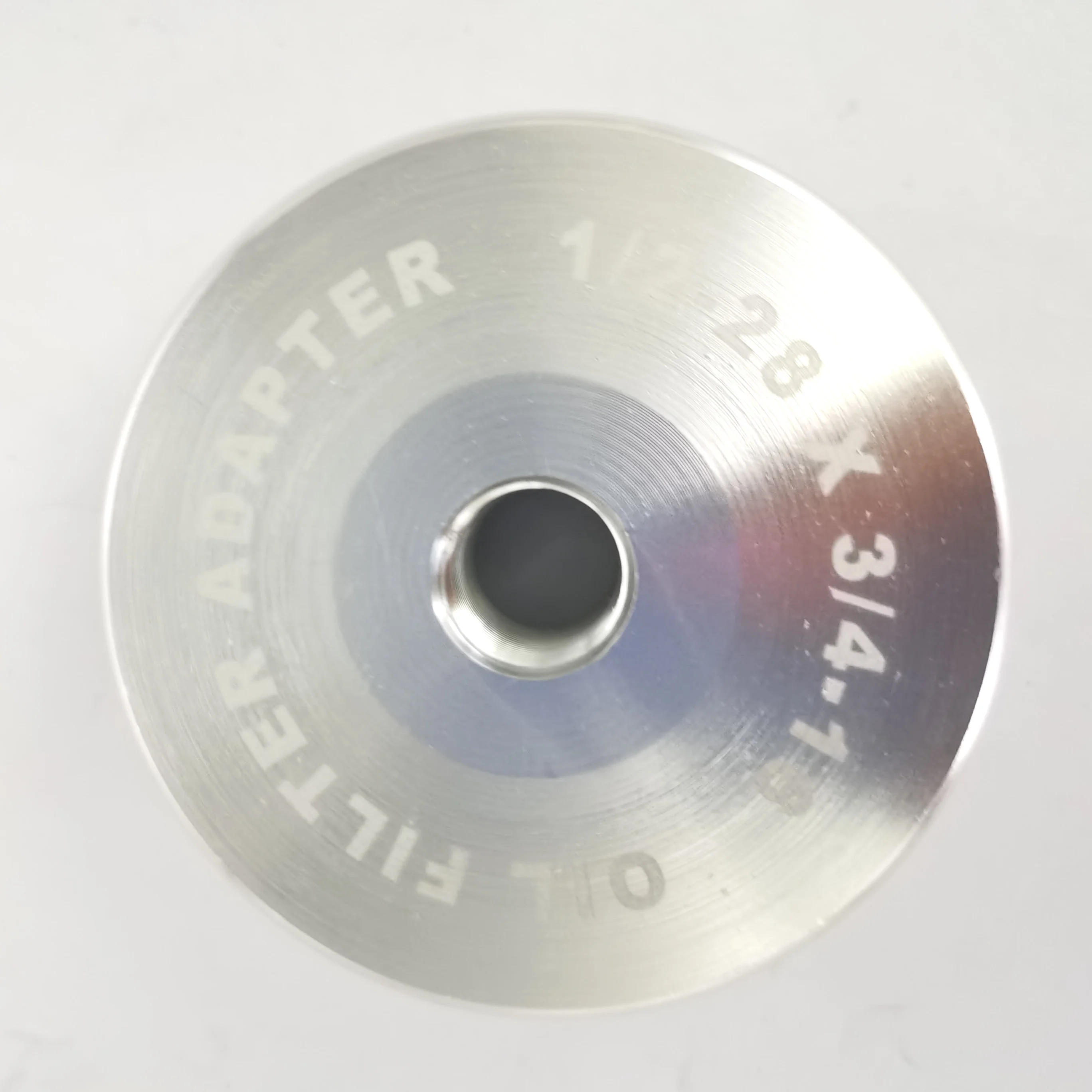 Bonsai Wire Aluminum - Ölfilteradapter, 1/2‑28 Innengewinde auf 3/4‑16 Außengewinde,