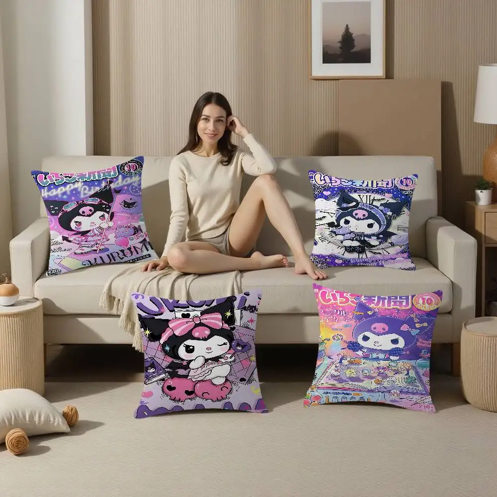 Cut Cartoon K-Kuromi Pillow Gift Home Office Decoration Pillow Bedroom Sofa Car Cushion CoverPillow Case