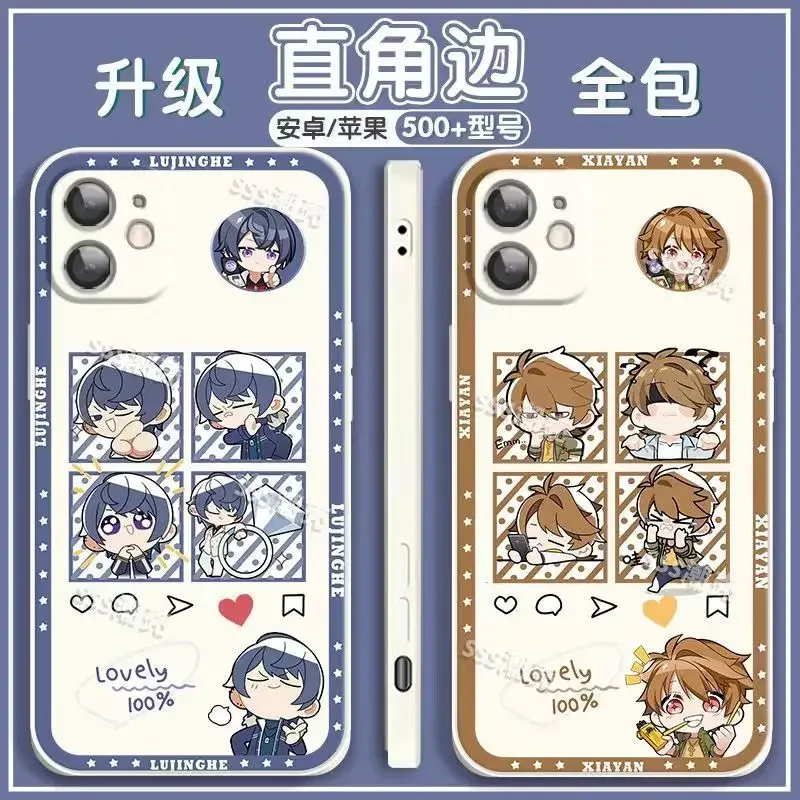 Anime Game Tears of Themis Cartoon Four-cell Pattern Silicone Soft Cover For iPhone 11-15Pro Max Cushion Shockproof Phone Case