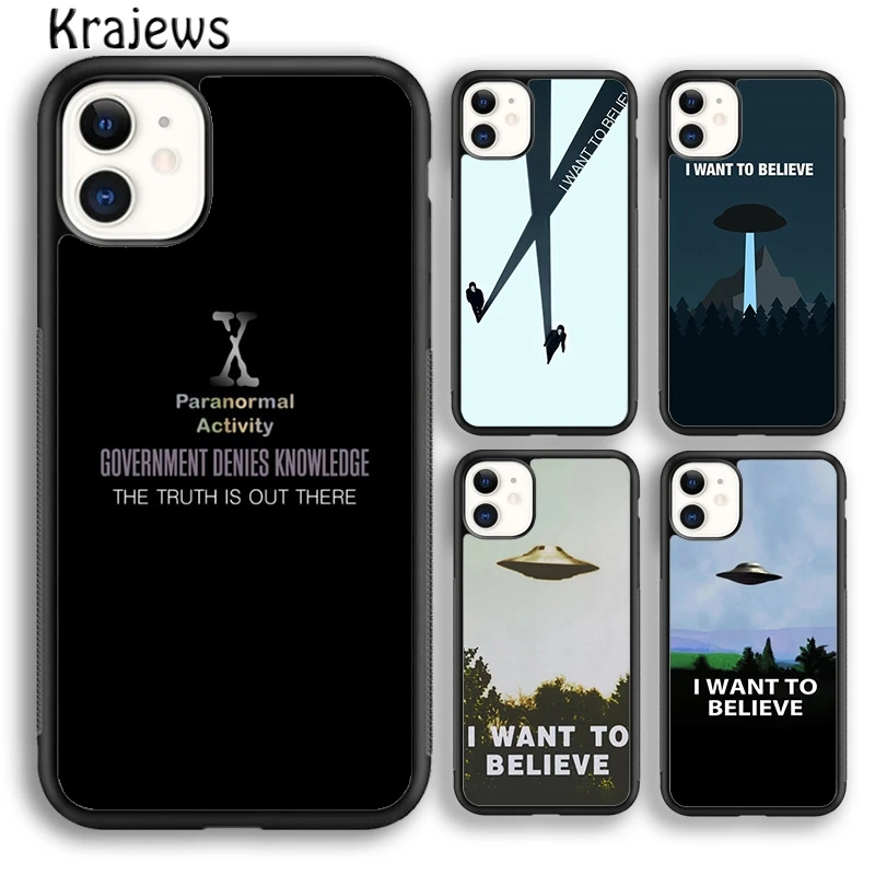 Krajews Best The X Files I want to Believe Phone Case Cover For iPhone 16 15 14 plus XS XR 11 12 mini 13 pro max