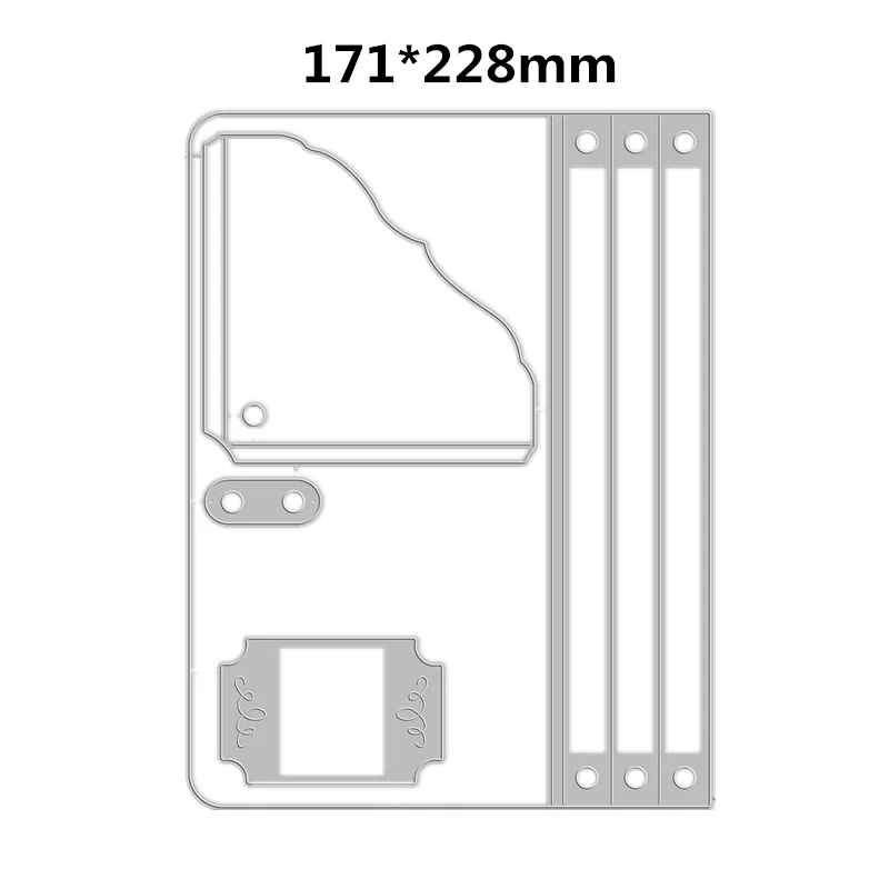 2022 3D The Notebook Cover Die Set Metal Cutting Dies for Scrapbooking Embossing Frame Card Craft Christmas Crafts