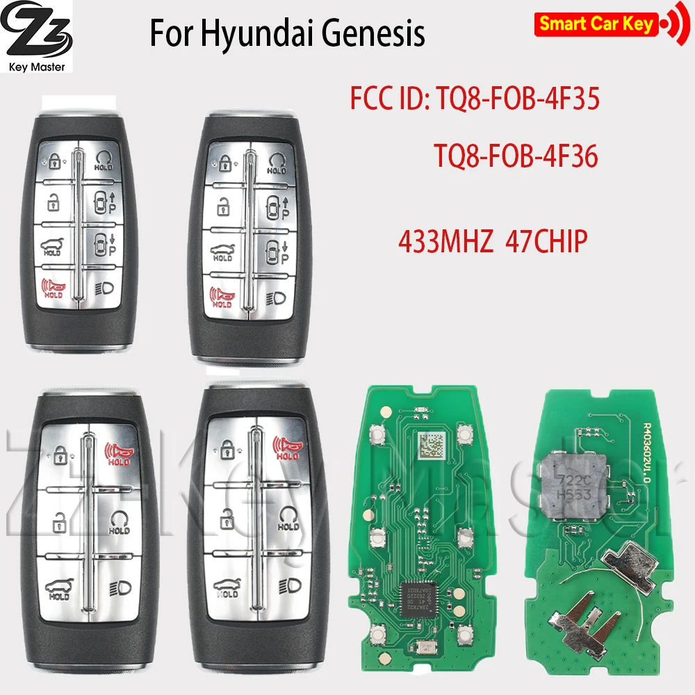 

Умный ключ Zz TQ8-FOB-4F35/4F36 PN:95440-DS010/T1210/T1200/AR011/DS000 47CHIP 433 МГц для Hyundai Genesis GV70 G70 2021 2022 г.