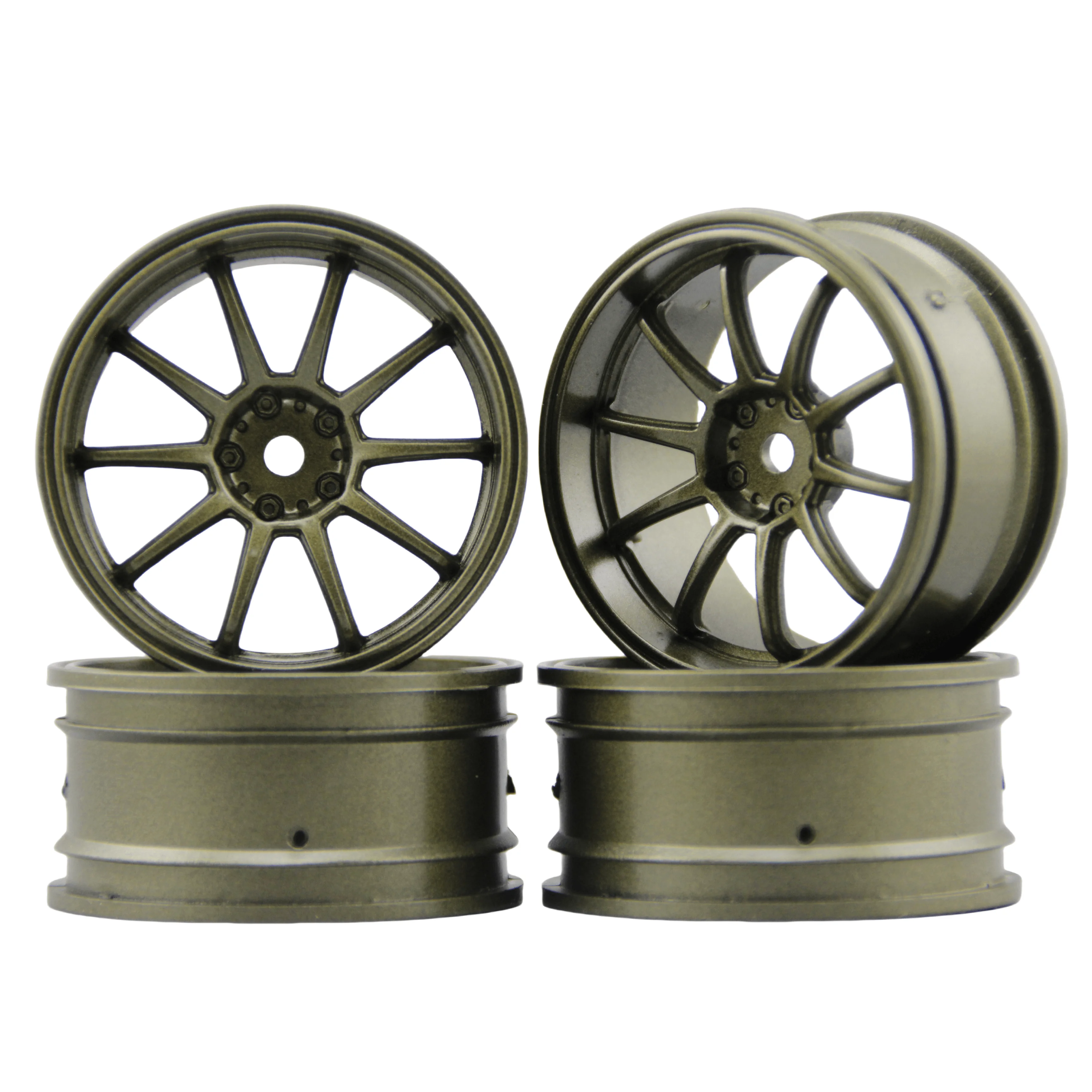 4pcs 1/10 Touring&Drift Wheel Rim W10S2BR(Painting Brozen) 4mm offset fits for 1:10 Touring&Drift Car 10507