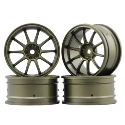 4 pz 1/10 Touring & Drift cerchione W10S2BR (pittura Brozen) 4mm offset adatto per 1:10 Touring & Drift Car 10507