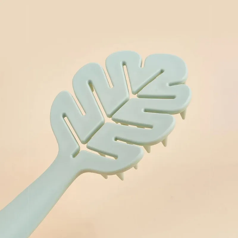 الجوف خارج مشط الشعر مكافحة ساكنة تدليك فروة الرأس أمشاط سيليكون الشامبو فرشاة ورقة الخشنة الأسنان الرطب الجاف مشط أدوات فك تشابك الشعر