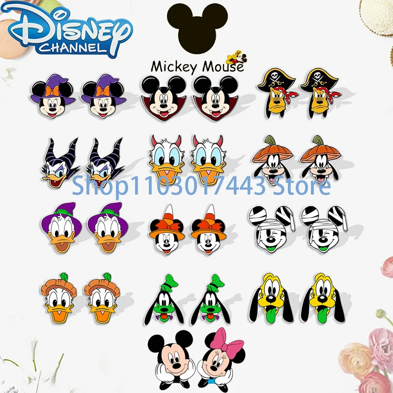 

12 Styles Disney Halloween Earrings Mickey Minnie Earring Mickey Mouse and Friends Series Earring Jewelry Accessories Earrings