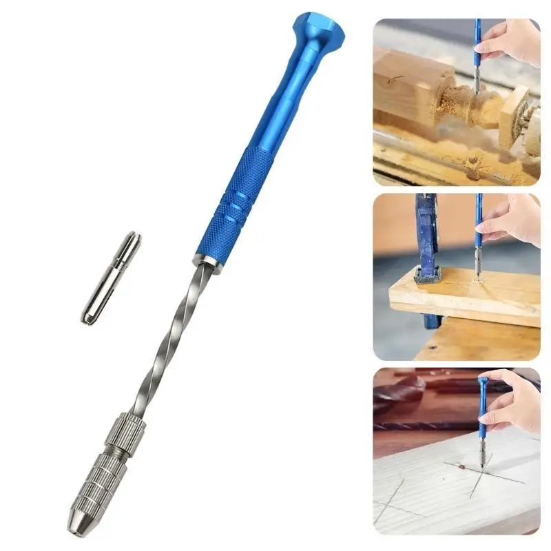 

652F Semi Automatic Spirals Hand Drill Rotary Tool Stainless Steel Aluminum Manual Hand Drill for Crafts Jewelry Pendant