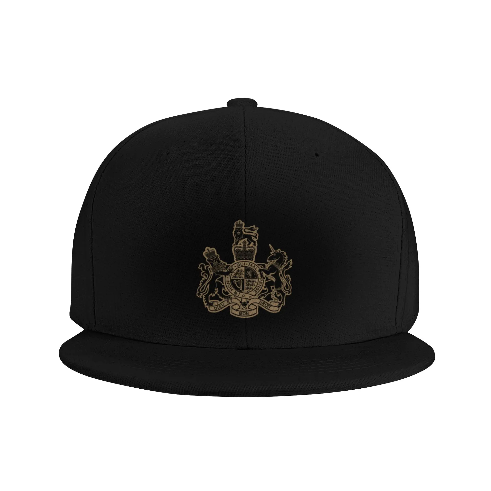 Fashion BRITISH ROYAL COAT OF ARMS Flat Brim Sun Hat  Couples Summer Cap