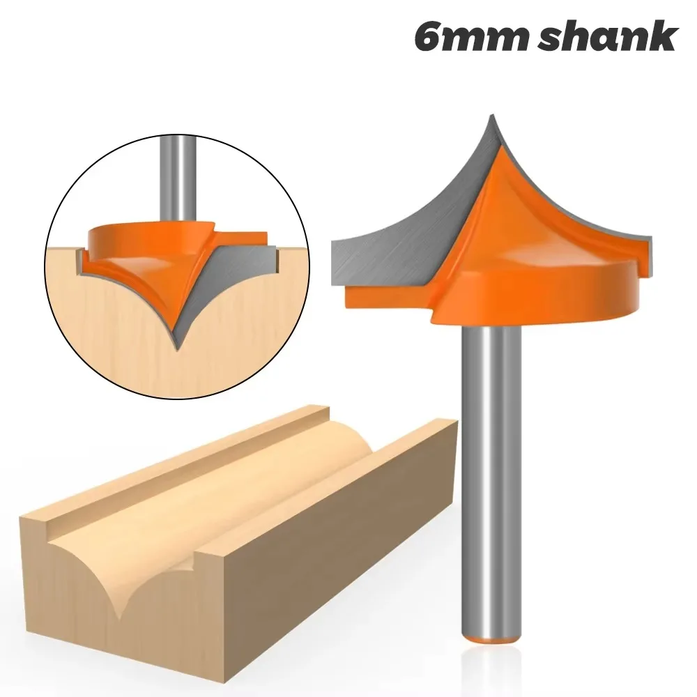 

1 шт., 6 мм, фреза с хвостовиком, резьба по дереву, дерево, круглые фрезы с ЧПУ, круглые фрезы, шейкер, острый фрезер, твердосплавные инструменты