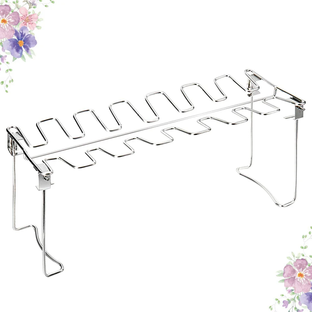 

Foldable Stainless Steel Bbq Grill Portable Outdoor Barbecue Rack Compact Easy Assemble Silver for Camping Fishing