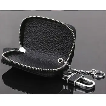 真皮鑰匙圈男女通用鑰匙收納包牛皮分離式汽車鑰匙包錢包管家鑰匙包小錢包迷你錢包 8 最佳銷售 鑰匙鏈袋 - №6