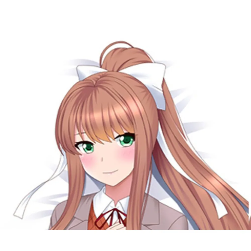 Doki Doki Literature Club Monika Printed Long Pillow Cover Anime Bedroom Sofa Decor Gift