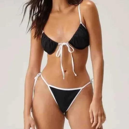 

Hot Sale Of The Season New Sexy Simple Bikini Beachwear Easy Buy Tiotik Women's Swimsuit Set Elegant Fashionable Chinese Brand O
