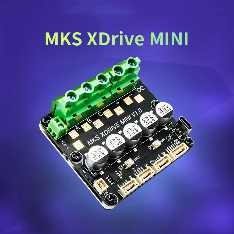 MKS XRIVE MINI High-Precision Brushless Servo Motor Controller, Based On ODrv V3.6 with AS5047P on board