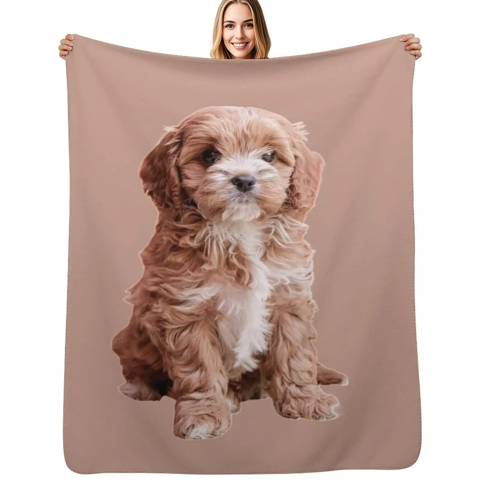 Manta decorativa Cavapoo, manta acogedora, regalo de cumpleaños para él y ella